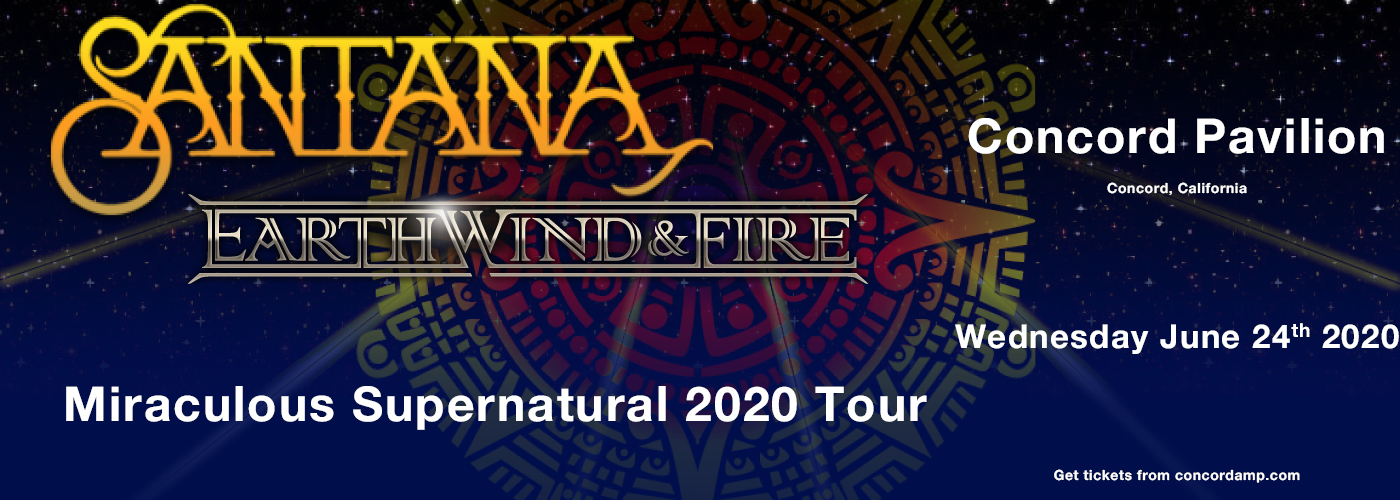 Santana & Earth, Wind and Fire Tickets | 22nd June | Concord Pavilion