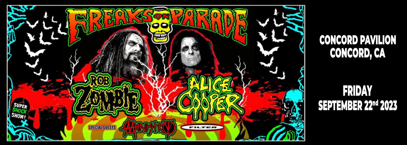 Rob Zombie & Alice Cooper Tickets 22nd September Concord Pavilion