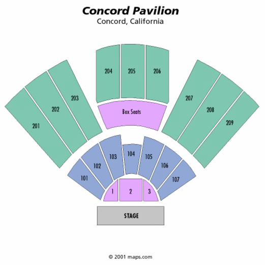 Seating Chart Concord Pavilion